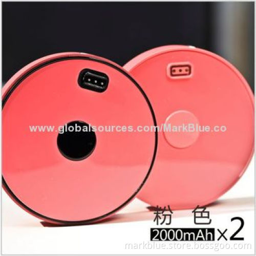 2014 New Design Round Novelty 2,000mAh Superposed Power Banks for Smartphones/Tablets
